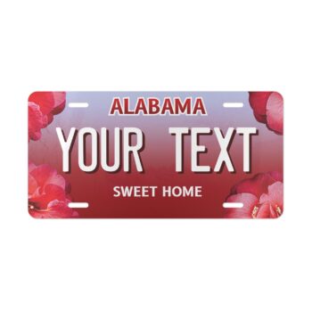 Alabama Car License Plate – Personalized Vanity Tag – Custom  Metal Plate  12x6"