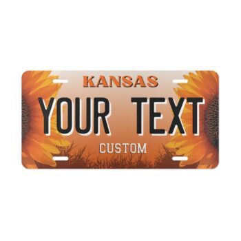 Custom Kansas Vanity Plate - Car License Metal Sign 12x6"