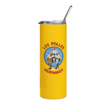 Los Pollos Hermanos Tumbler & Custom Name - Stainless Steel Tumbler, double wall - 20oz