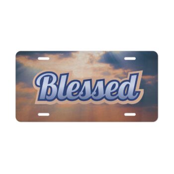 Blessed License Car Vanity Plate Metal Sign 12x6"