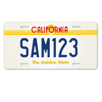 California Custom License Vanity Plate - The Golden State inspirated Vintage 1960 - Front of Car, bike or Deco - 2 sizes