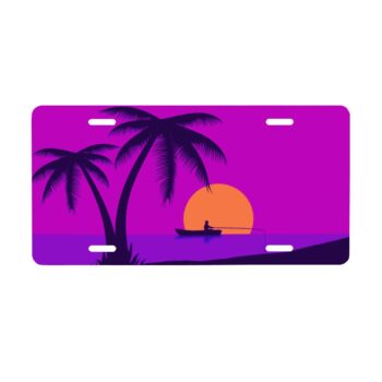 License Plates Landscape Designs - Front of Car or Deco - Beach & Mountains - UV Printed Aluminum Sign for Home, Room, Store, Door 12x6 in Standard Size