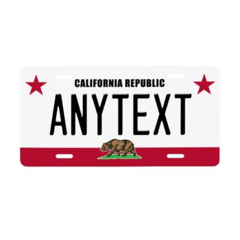 California Republic Custom License Plate -  Personalized  Sign for Car or Deco 12x6 - Add Your Text